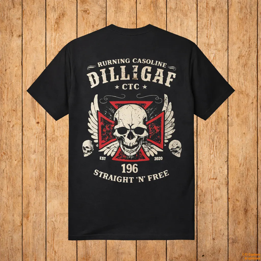 DILLIGAF Tee – Señoras – – dilligaf-back-shirt-damen-auf-holz-5 – El Capitano