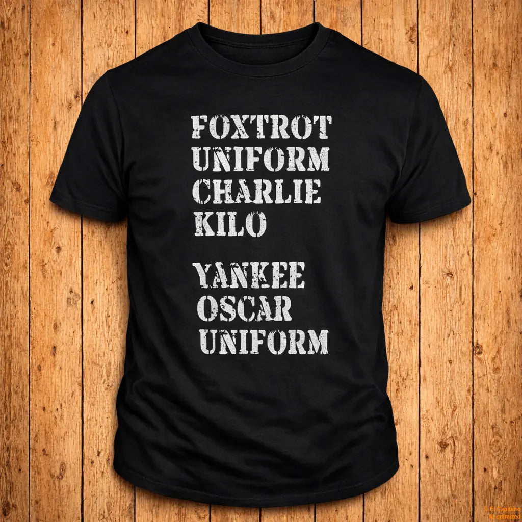 F.U.C.K. Y.O.U. Tee – Caballeros – – f-u-c-k-y-o-u-shirt-front-herren-holz-5 – El Capitano