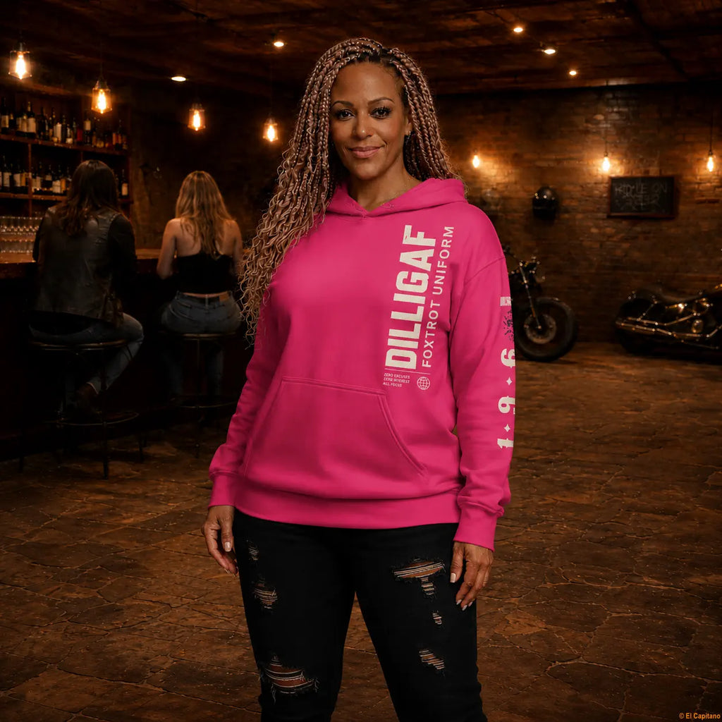 DILLIFU Hoodie - Señoras – Punch Pink – punch-pink_dilligaffu_front_frau_ee591fe5-c1c7-4006-9507-a5db5da2c150 – El Capitano