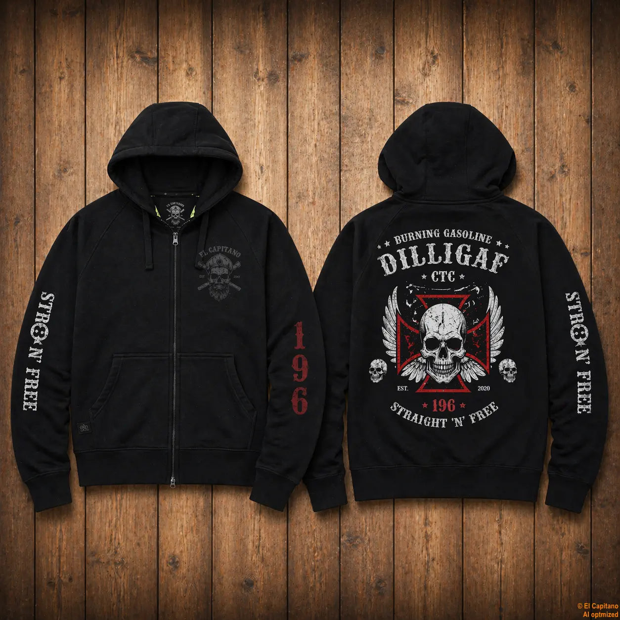 DILLIGAF Zip Hoodie – Señoras – – schwarzaufholzdilligafh – El Capitano