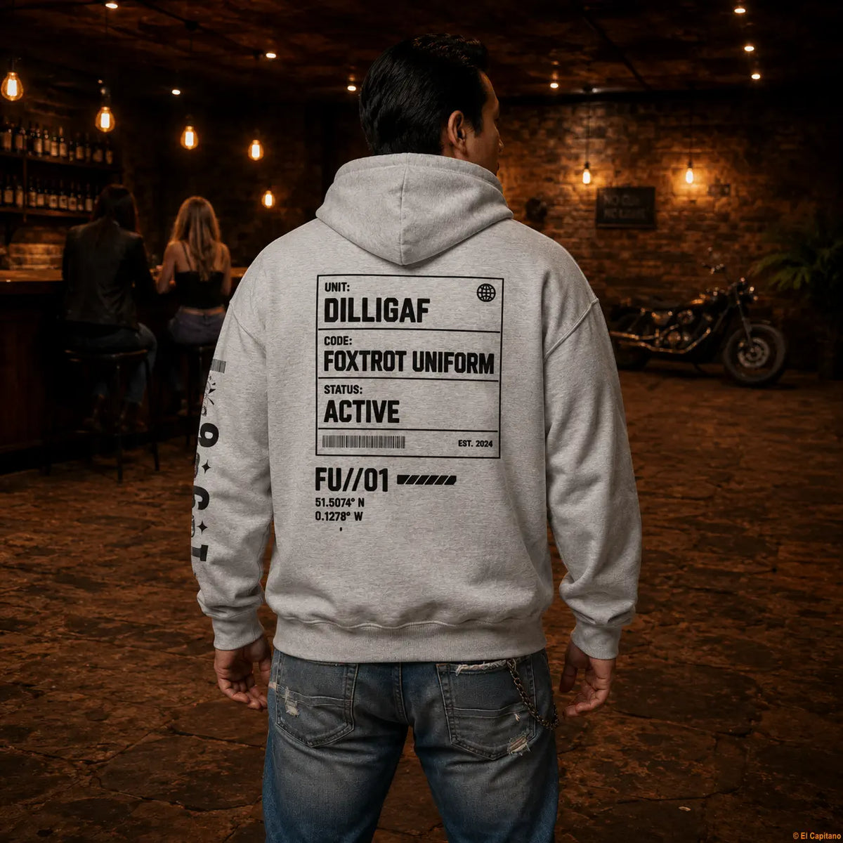 DILLIFU Hoodie - Caballeros – – sport-grey_dilligaffu_heck_mann – El Capitano